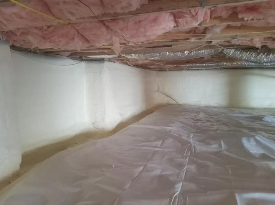 Crawl space encapsulation with closed-cell spray foam for Flat Roof Repair in Sangaree